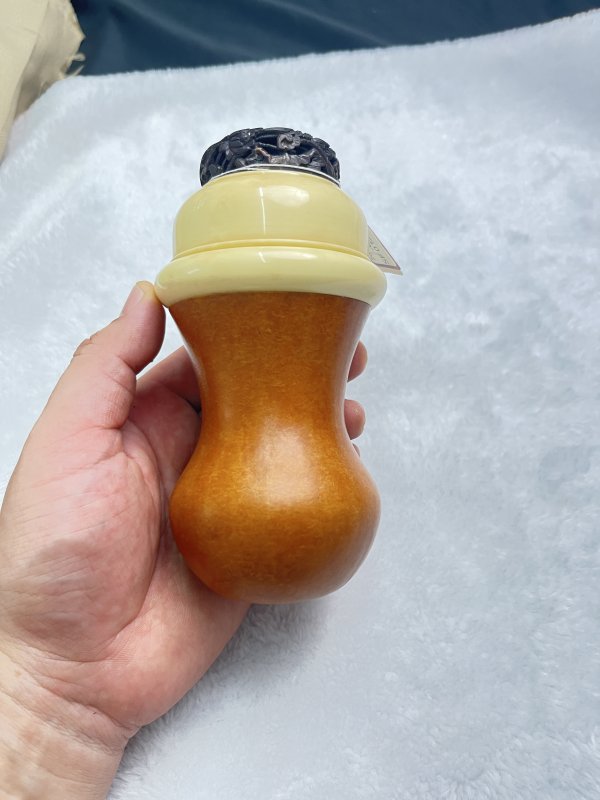 匏制素面渣斗形虫具 - 图4