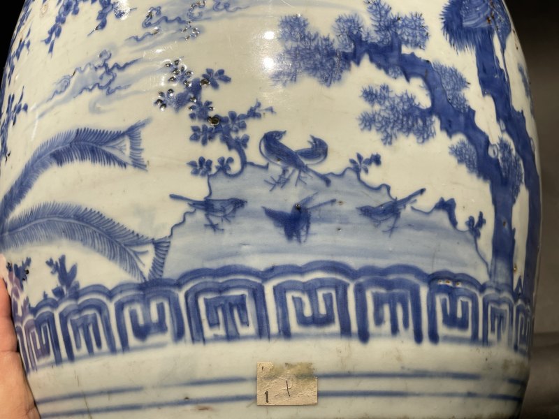 明嘉靖 青花五伦图大缸 - 图14