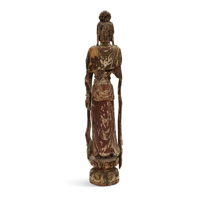 元/明初 木雕觀音立像 | A WOOD CARVED FIGURE OF STANDING GUANYIN - 图3