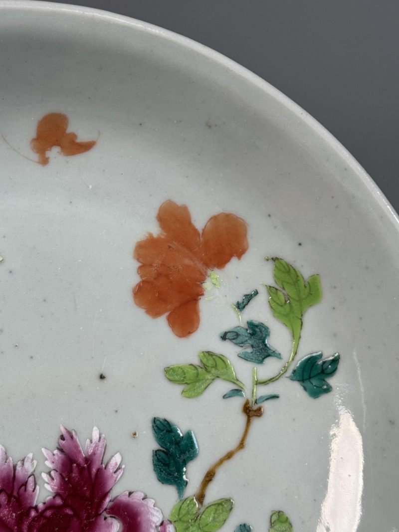 清乾隆粉彩牡丹花卉纹盘-多宝古瓷宝典