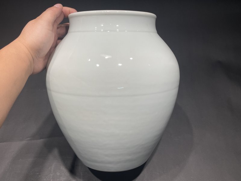 清晚期 青釉荷叶罐一对 - 图8