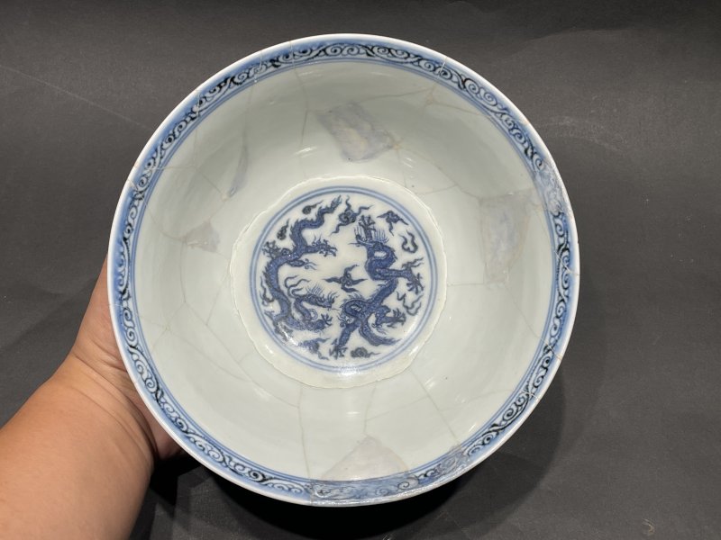 明永乐 青花云龙纹大碗 - 图6