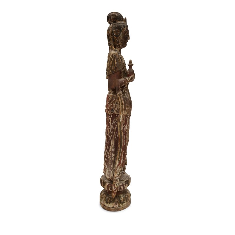 元/明初 木雕觀音立像 | A WOOD CARVED FIGURE OF STANDING GUANYIN - 图4