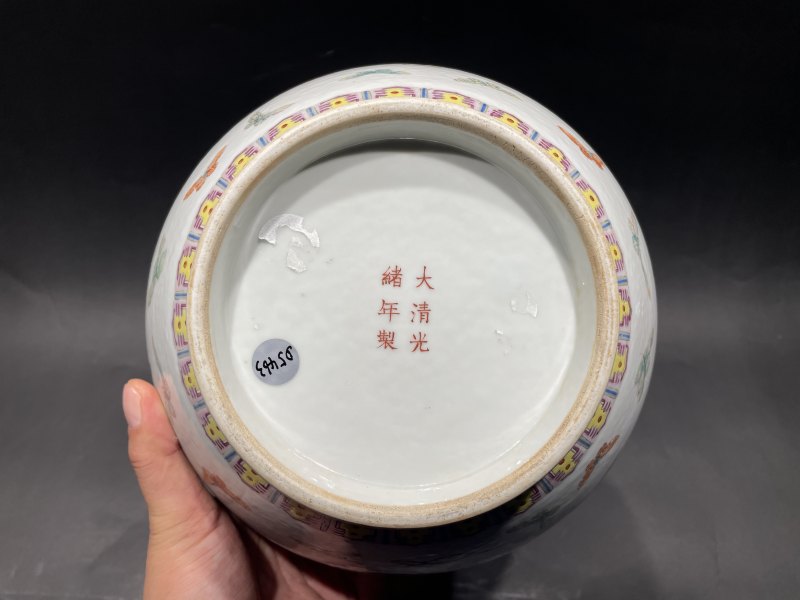 清光绪 粉彩百蝶纹赏瓶 - 图10