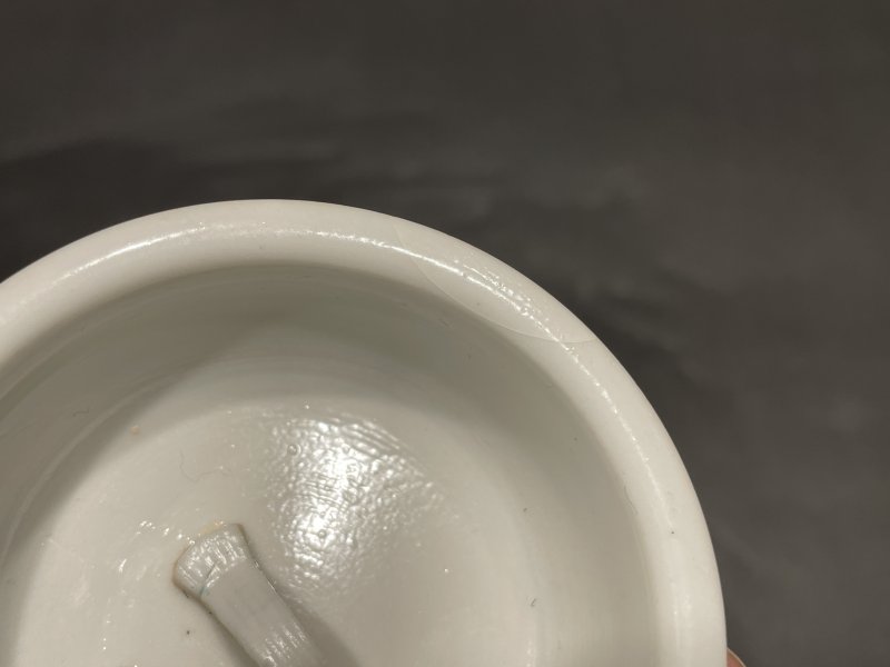 清康熙 青釉贴如意头纹茶叶罐 - 图12