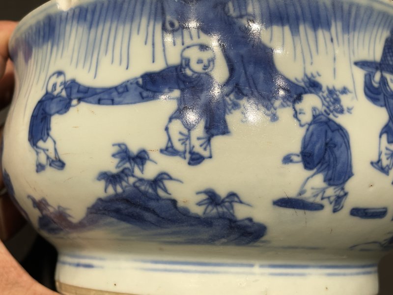 明崇祯 童子闹佛图罗汉炉 - 图7