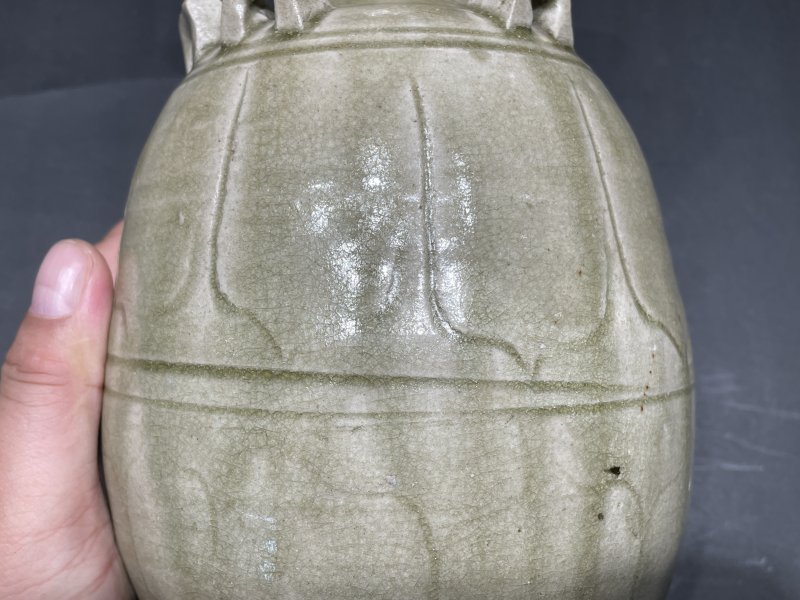明 象州窑六系盘口壶（刻莲瓣） - 图8