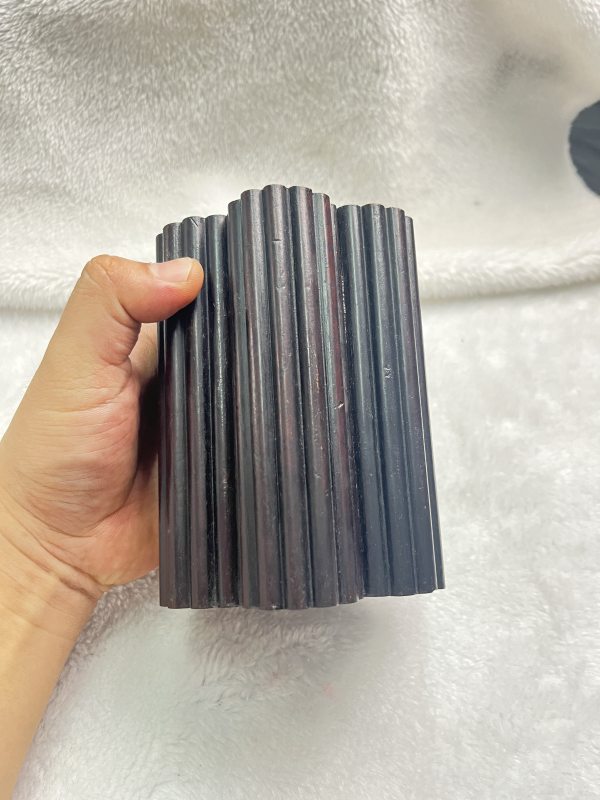 红木束状花口笔筒 - 图5