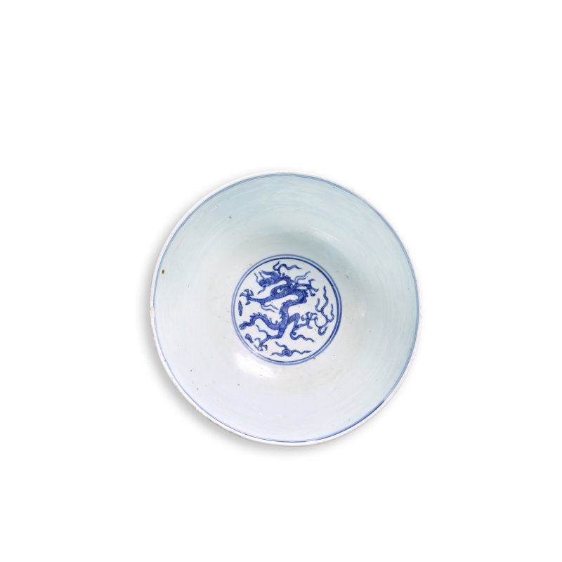 明末 青花團龍紋大盌 - 图5