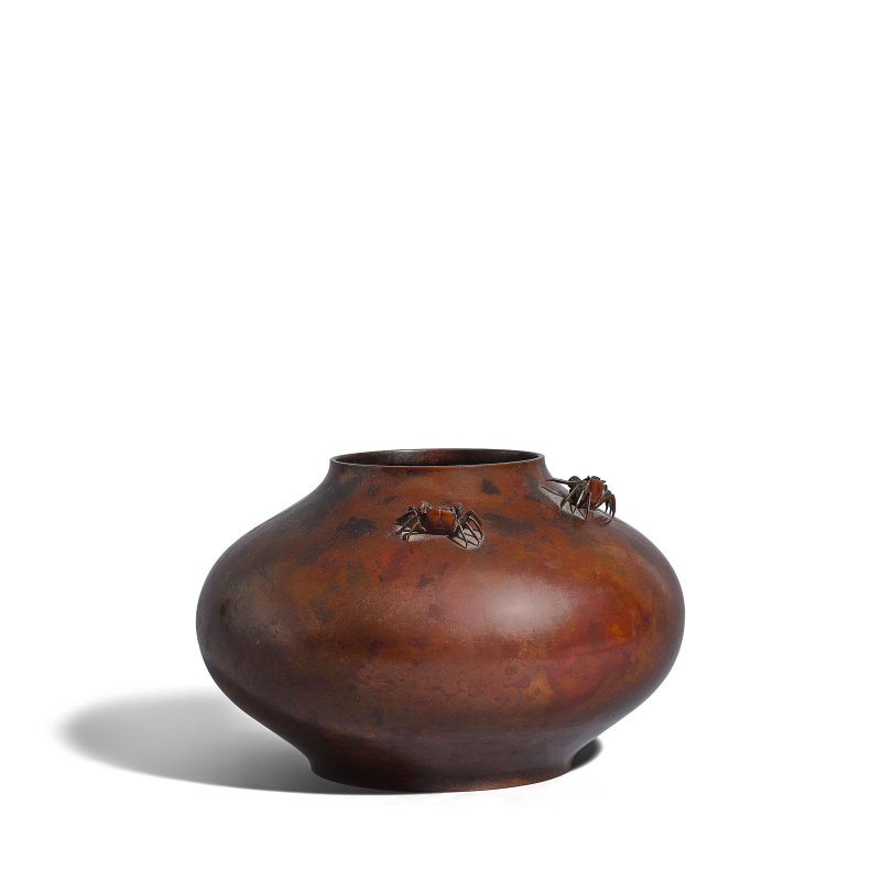 A JAPANESE BRONZE 'CRAB' VESSEL