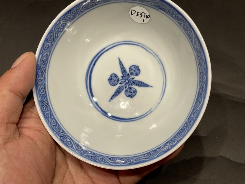 清光绪 青花三多纹碗 - 图7