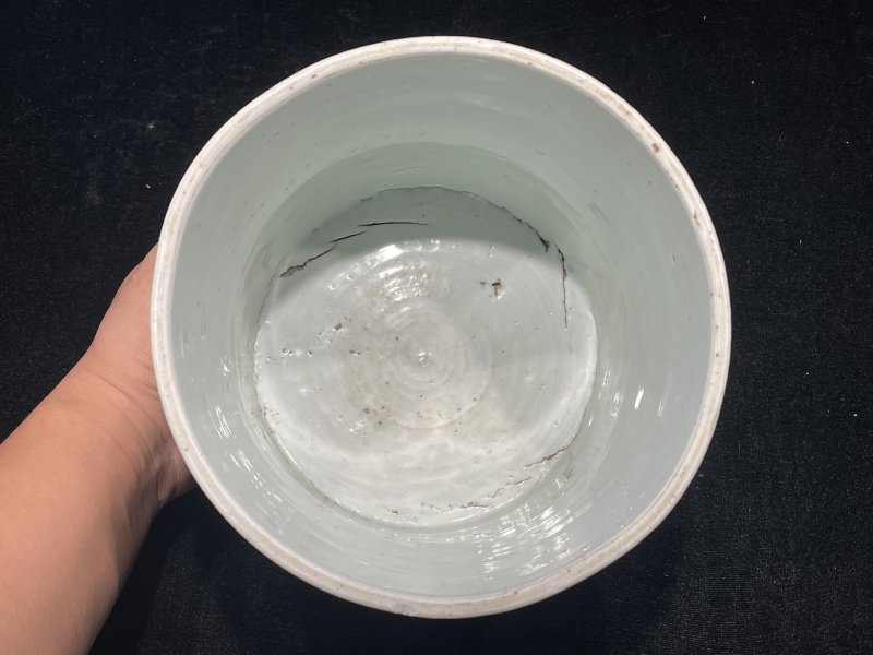 清康熙 青花昭君出塞图笔筒 - 图11
