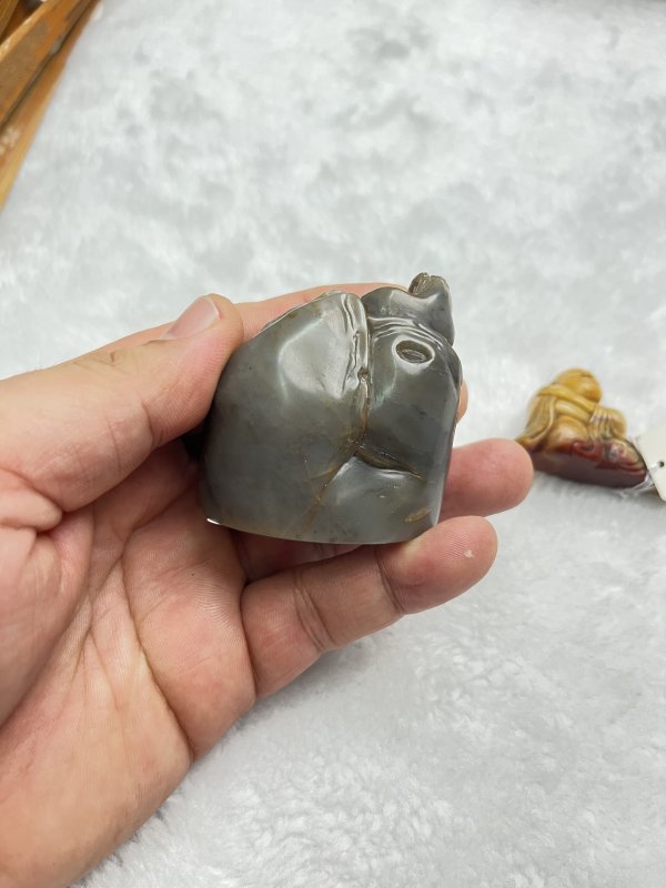 罗汉、动物钮石印章一组 - 图5