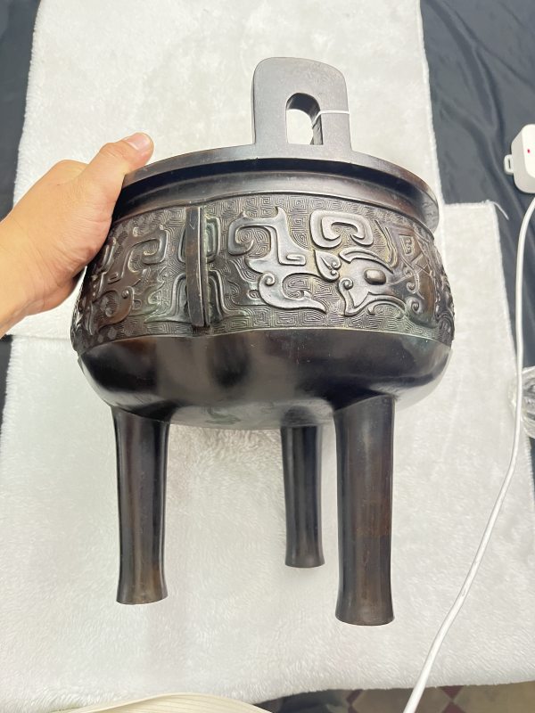 铜饕餮纹鼎式炉 - 图3