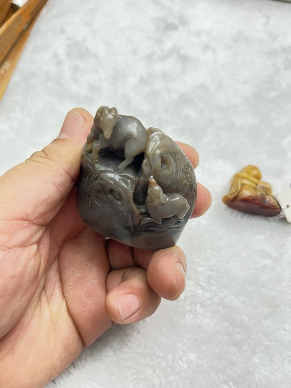 罗汉、动物钮石印章一组 - 图6
