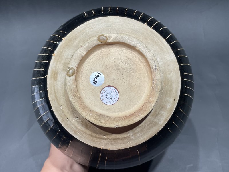 明 磁州窑黑釉线条罐 - 图11