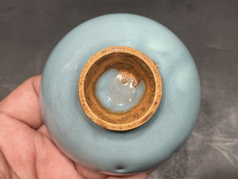 明 钧窑天蓝釉泡泡盏 - 图11