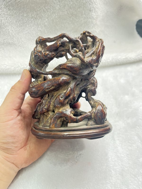 沉香木随形笔筒 - 图2