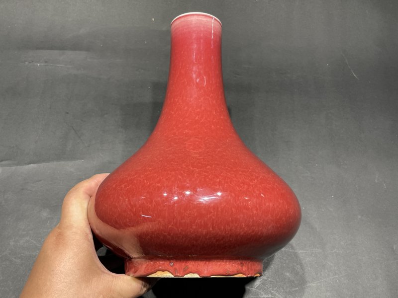 十八世纪 红釉荸荠瓶 - 图4