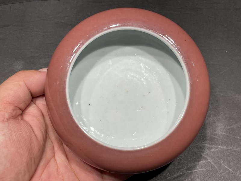 清康熙 豇豆红镗锣洗 - 图6