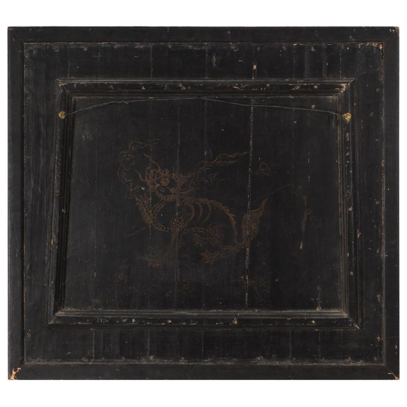 十七/十八世紀 黑漆嵌螺鈿玉堂人物圖屏 | A MOTHER-OF-PEARL-INLAID BLACK LACQUERED 'PAVILION' PANEL - 图2