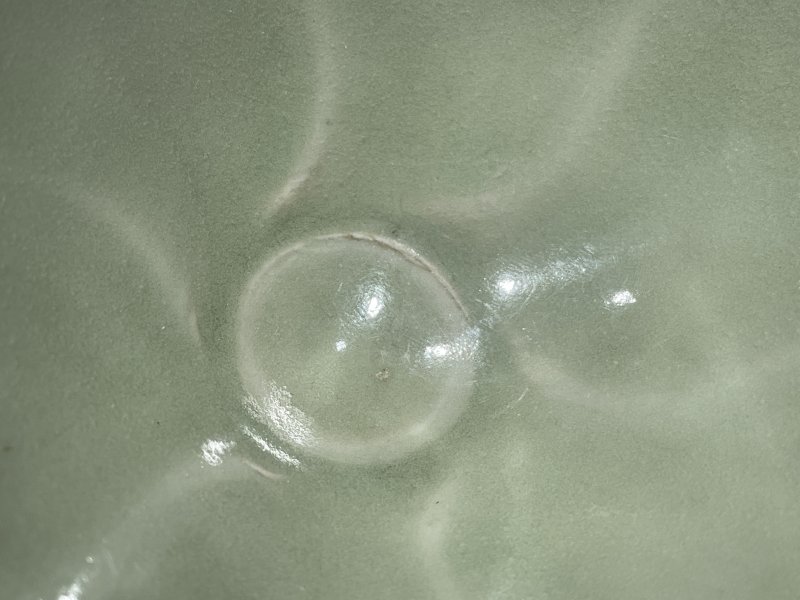明 耀州窑月白釉花口盏 - 图8