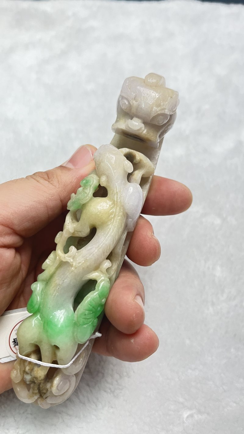 翠苍龙教子带钩 - 图6