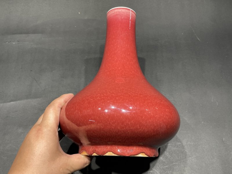 十八世纪 红釉荸荠瓶 - 图5
