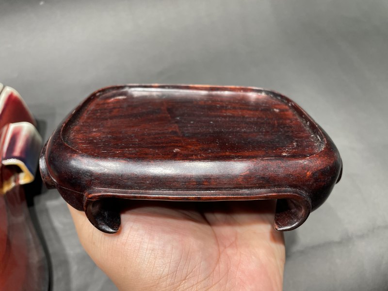 清光绪 窑变釉穿带杏圆瓶 - 图12