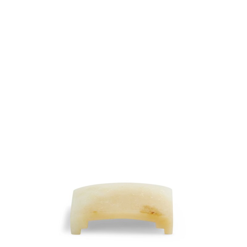 清中期 松下人物圖白玉墨床 | AN INSCRIBED WHITE JADE 'FIGURAL' INK-CAKE REST - 图6