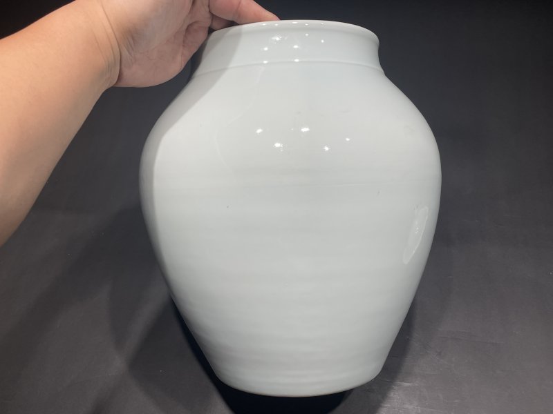 清晚期 青釉荷叶罐一对 - 图20
