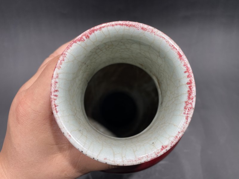 清康熙 郎窑红观音瓶 - 图11