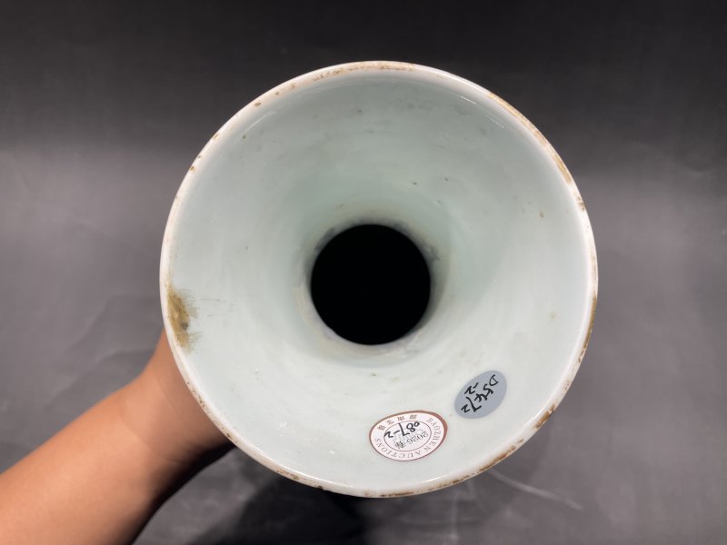 清光绪 粉彩福寿纹赏瓶一对 - 图8