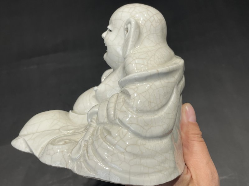 十八世纪 德化窑弥勒佛塑像（带老座） - 图5