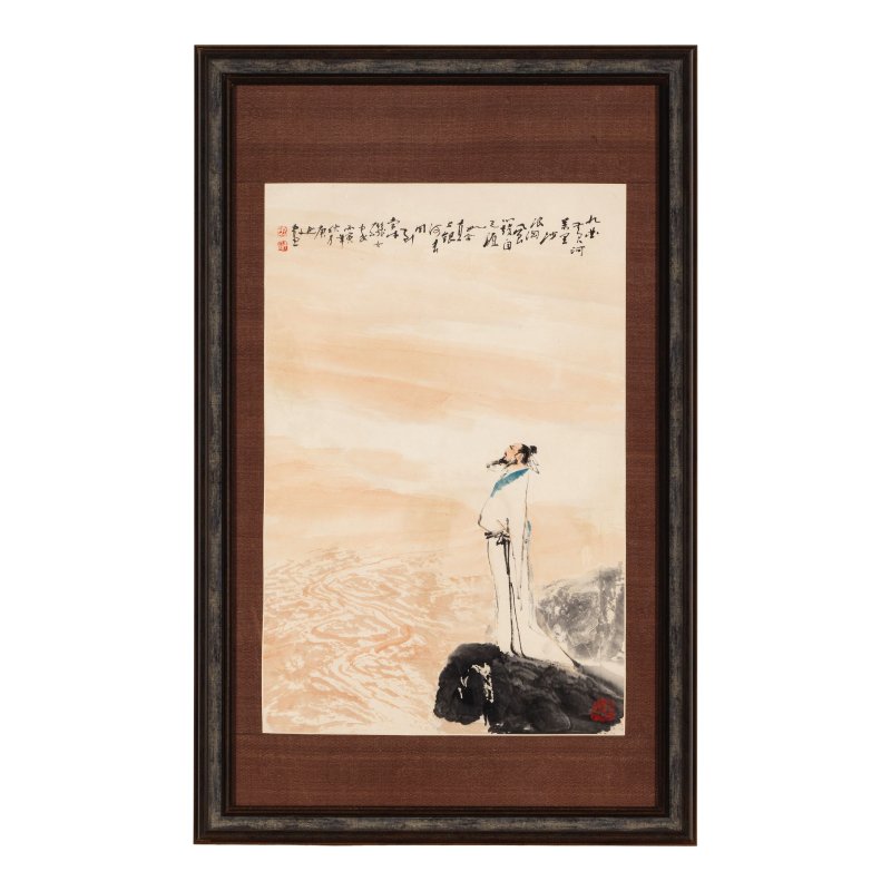 白庚延（1940-2007） 人物 設色紙本 鏡框 一九八六年作 | BAI GENGYAN (1940-2007) - 图4