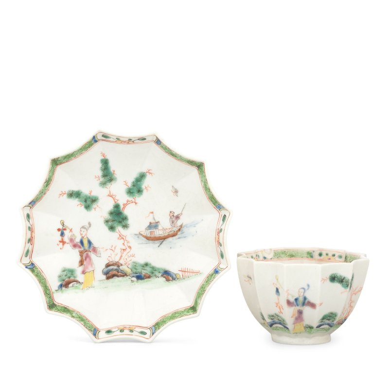 A rare Worcester twelve-sided teabowl and saucer, circa 1752 - 图4