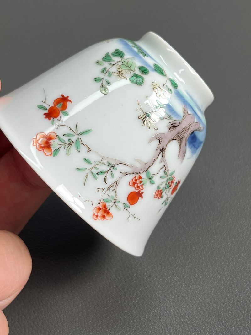 清雍正  五彩五月石榴花神杯 - 图19