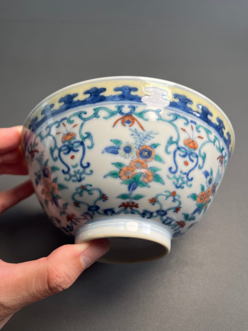清道光  仿成窑斗彩蓉桂宫碗（一对） - 图18