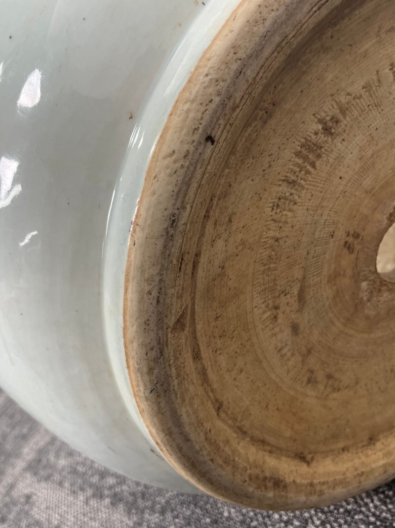 清康熙  御制青花釉里红“八龙贺寿”纹大花盆 ( 带木座 ) - 图22