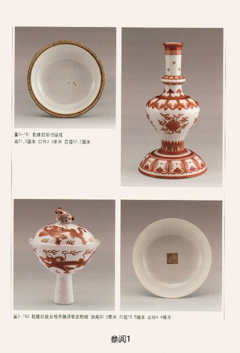 清乾隆  矾红彩缠枝莲纹甘露瓶 - 图3