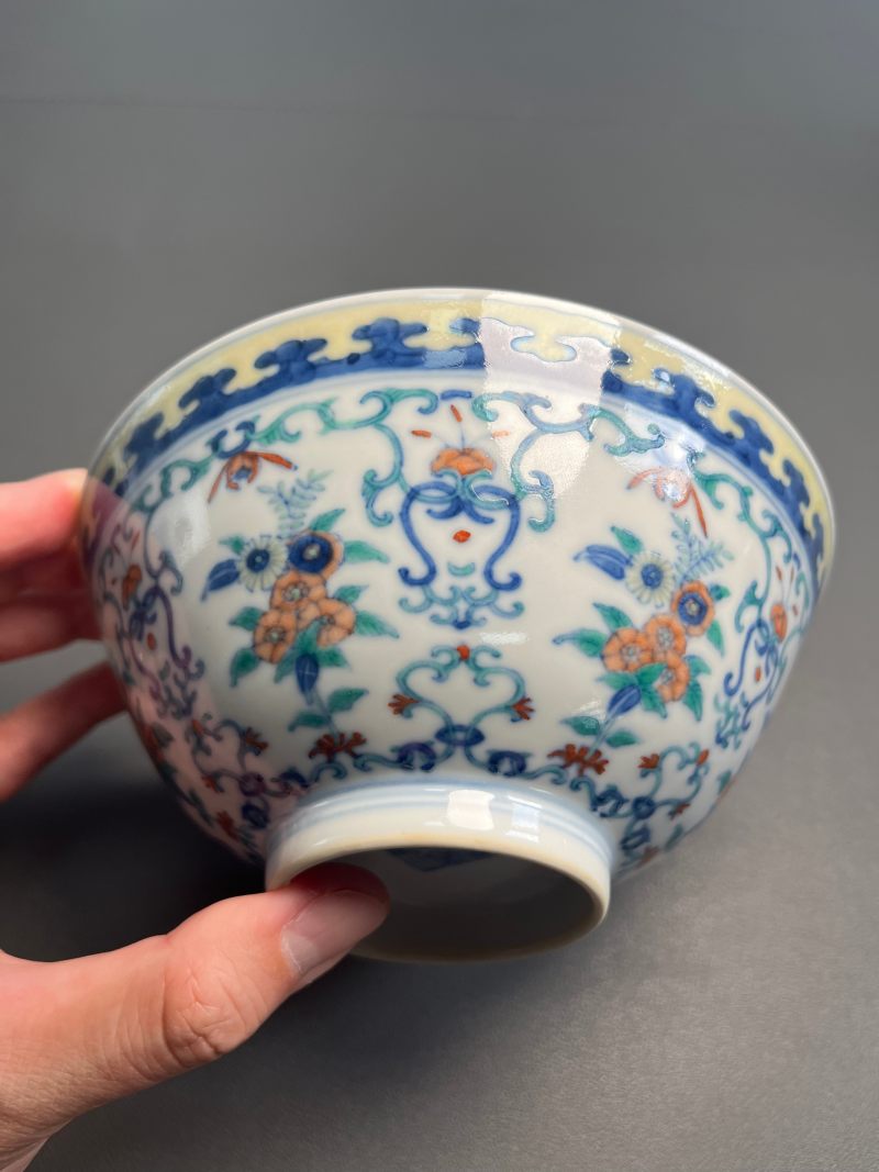 清道光  仿成窑斗彩蓉桂宫碗（一对） - 图19