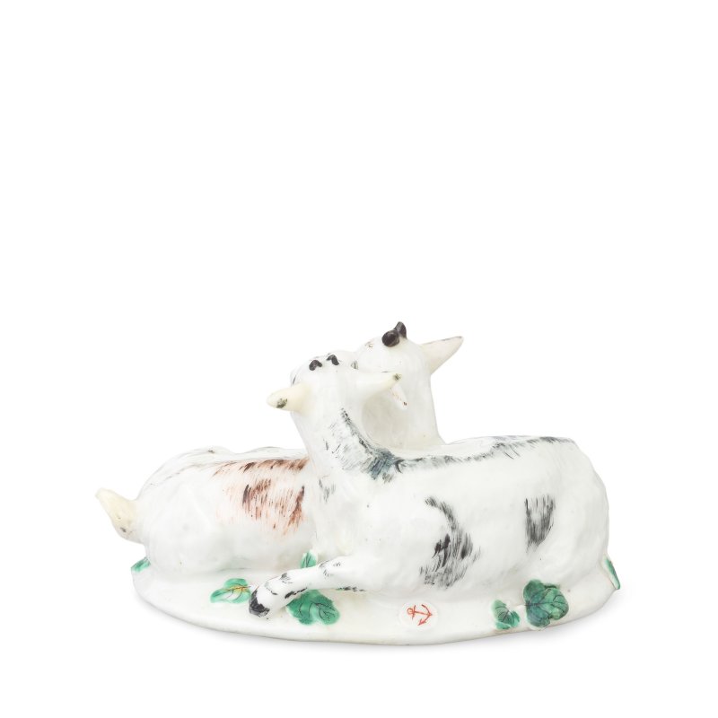 A very rare Chelsea group of two goats, circa 1750-52 - 图6