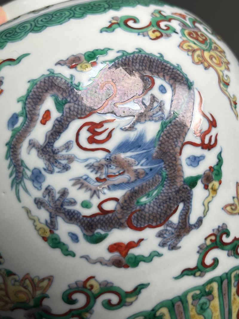 清雍正  斗彩团龙纹罐 - 图38