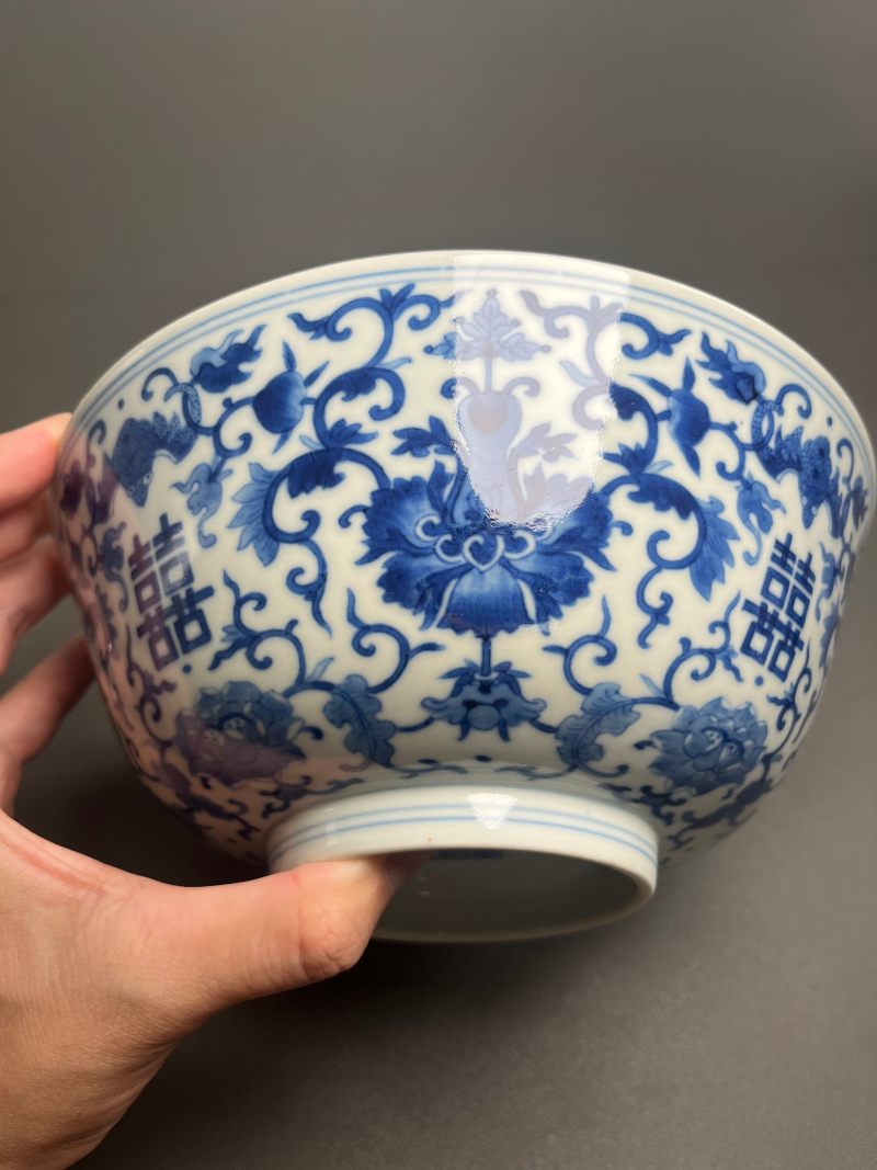 清道光  “慎德堂制”青花云龙海水纹碗 - 图26