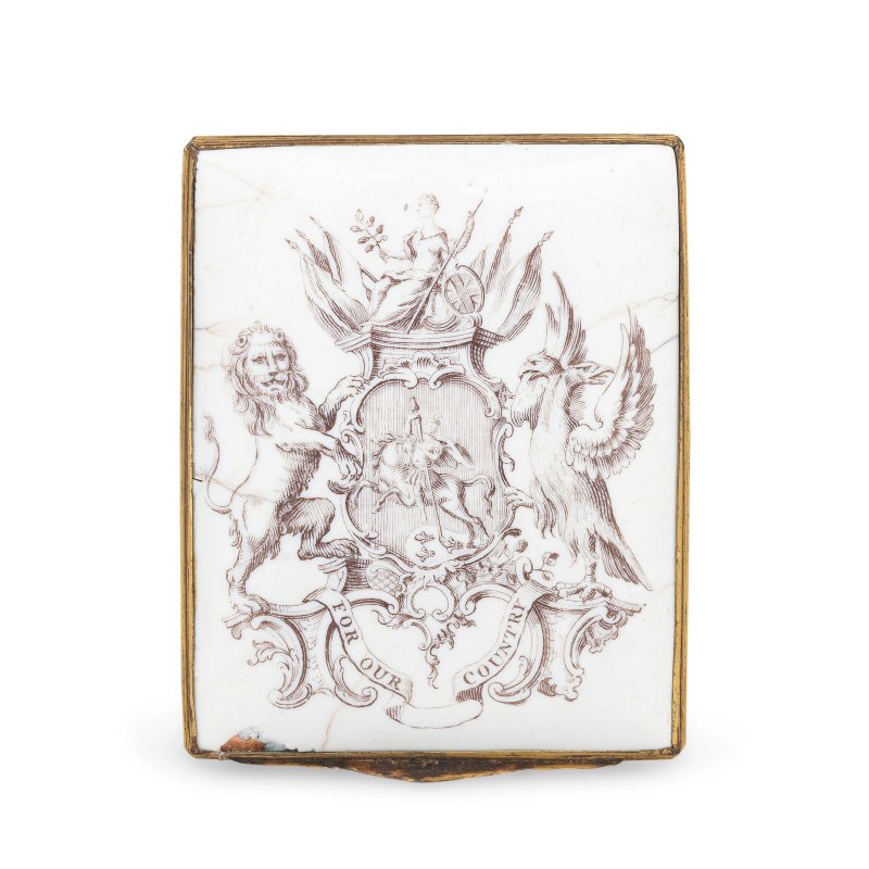 A rare Battersea enamel Anti-Gallican Society snuff box, circa 1753-56 - 图6