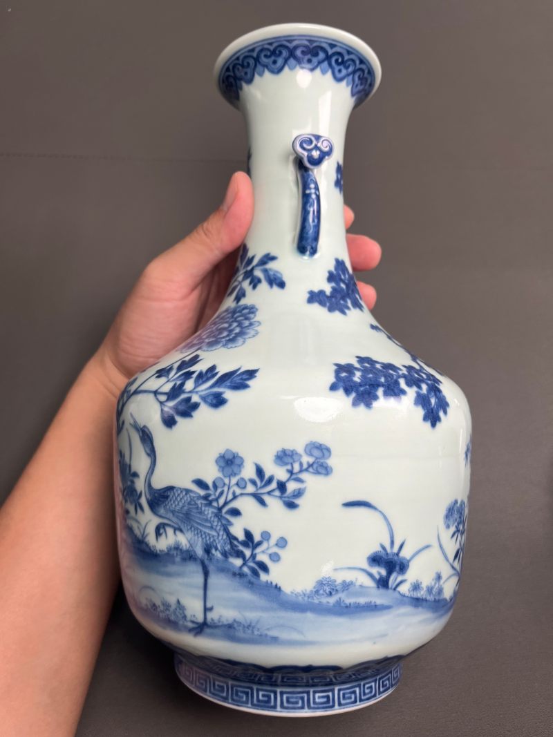 清道光  御制青花六合同春如意耳尊 - 图10