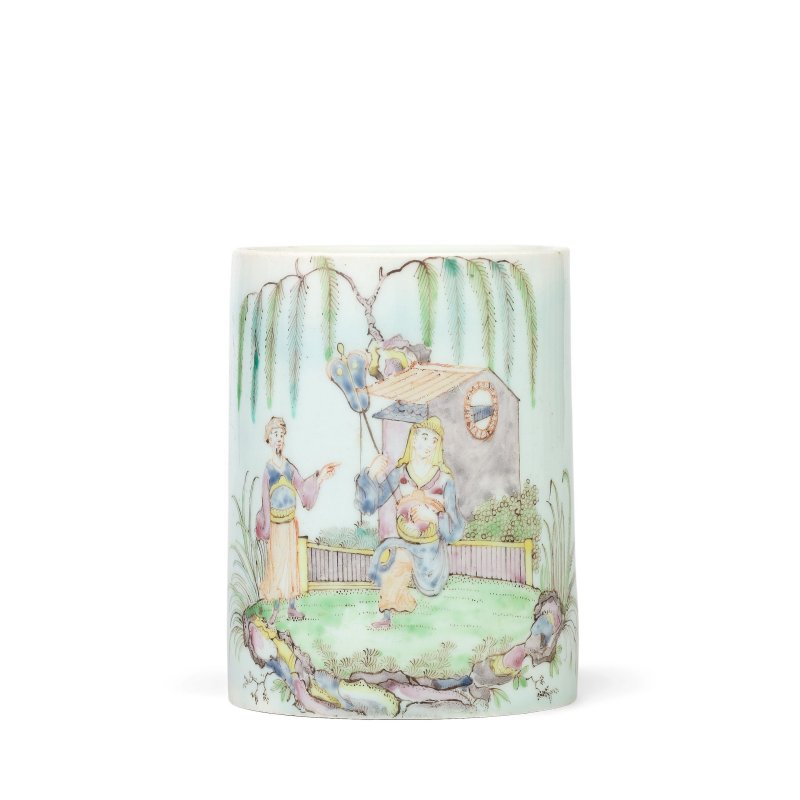 A remarkable Vauxhall mug, circa 1755