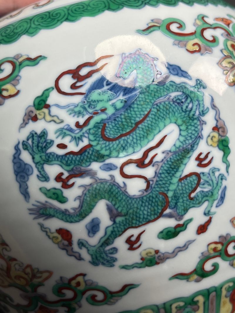 清雍正  斗彩团龙纹罐 - 图39