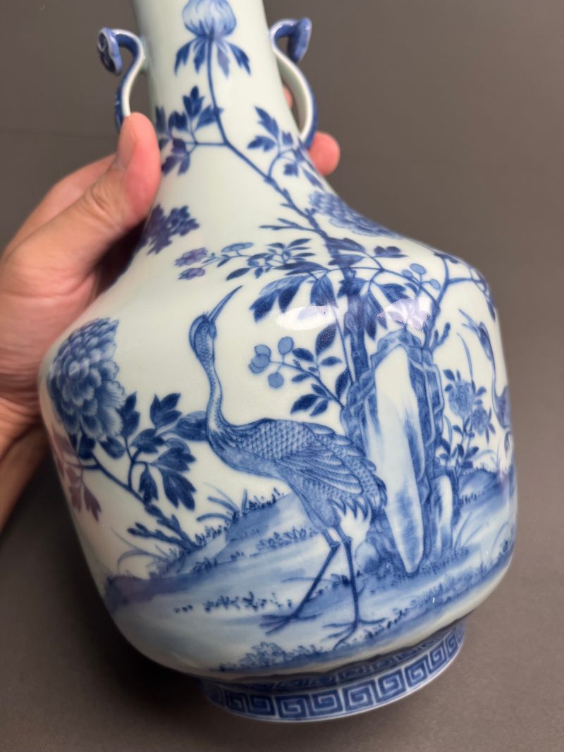 清道光  御制青花六合同春如意耳尊 - 图12