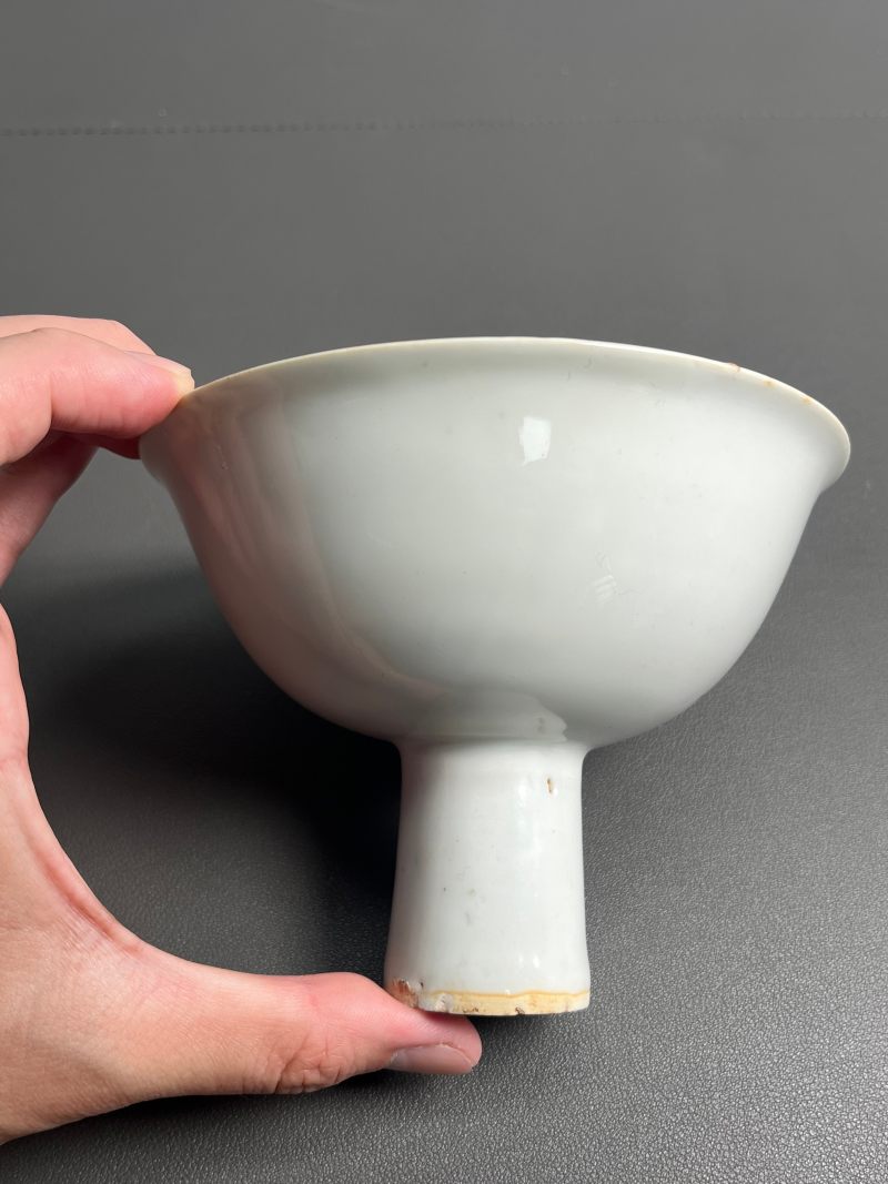 明永乐  甜白釉高足杯 - 图9